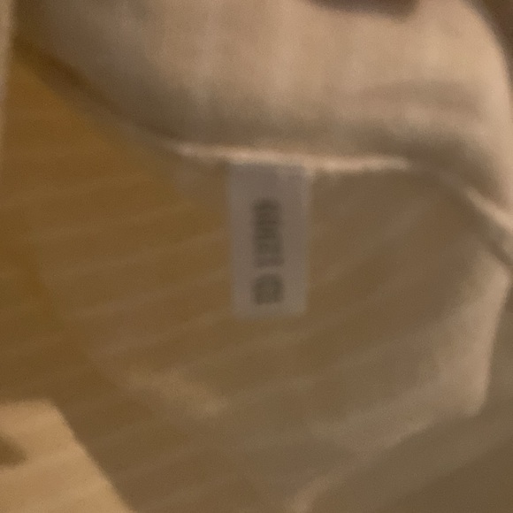 STRUCTURE light tan striped cotton V-Neck Sweater - Picture 4 of 6